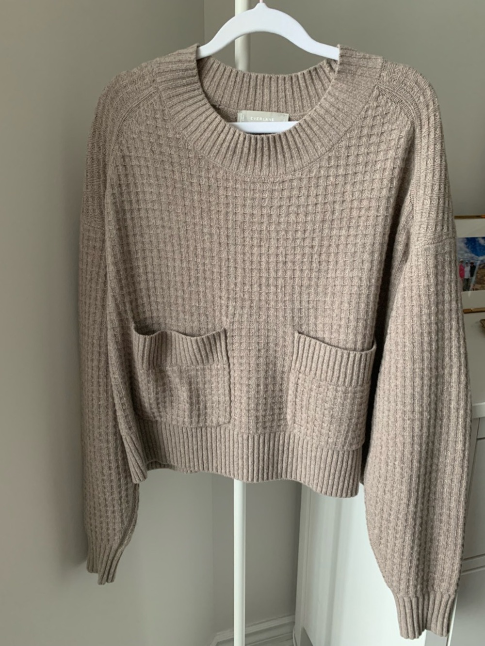 Everlane Waffleknit Pocket Sweater - 100% Cashmere